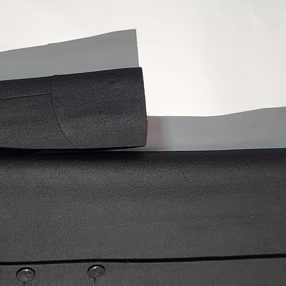 Women's Braefair Vintage Black Wool Mix Overcoat, Size 12 - Picture 4 of 16